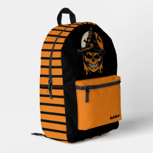 Mochila Impresa Calabaza de calabaza o calabaza de Halloween