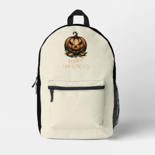 Mochila Impresa Calabaza de Halloween feliz