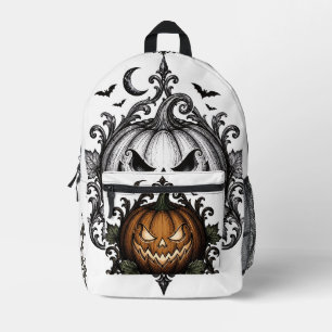 Mochila Impresa Calabaza de Halloween Gótica Linterna de Jack Malv