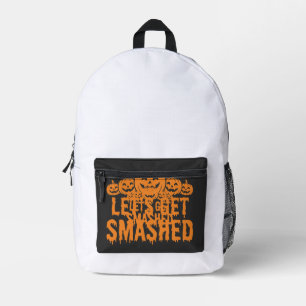 Mochila Impresa Calabaza de Halloween Vamos a Destrozar