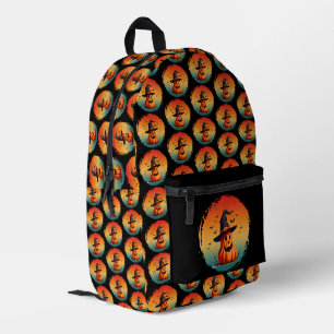 Mochila Impresa calabaza divertida vintage otoño temporada de otoñ