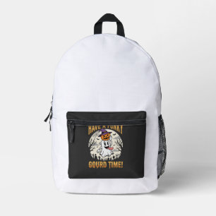 Mochila Impresa Calabaza Fantasma de Halloween Funky