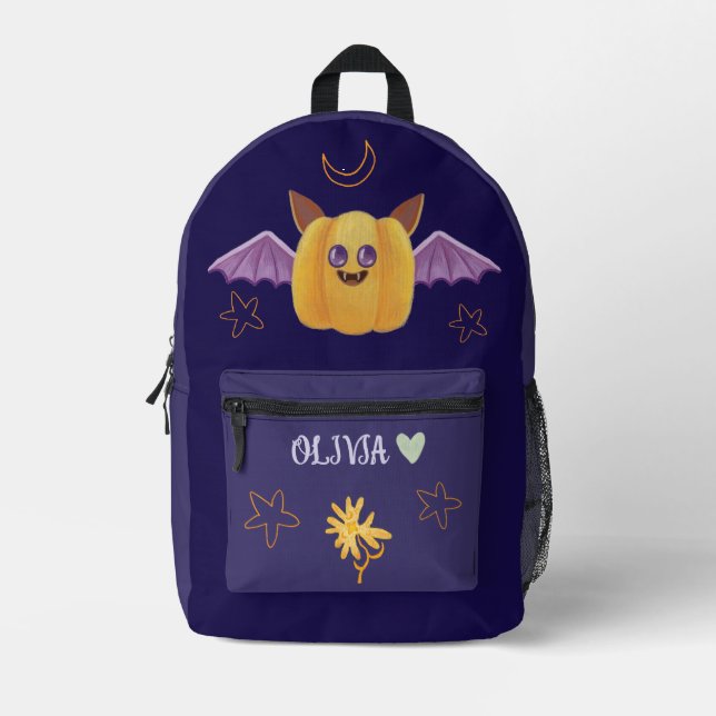 Mochila Impresa calabaza linda Hellowe (Anverso)