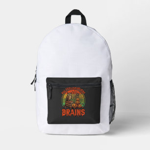 Mochila Impresa Calabazas De Halloween De Búhos Cerebros Aman Todo