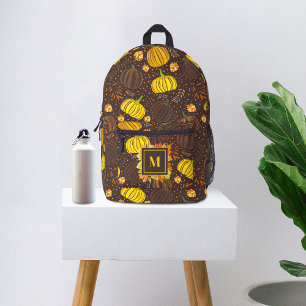 Mochila Impresa Calabazas Otoño Cosecha Patrón