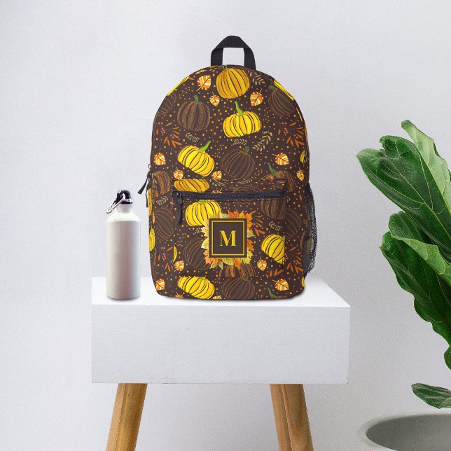 Mochila Impresa Calabazas Otoño Cosecha Patrón (Subido por el creador)