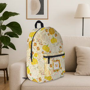 Mochila Impresa Calabazas Otoño Cosecha Patrón