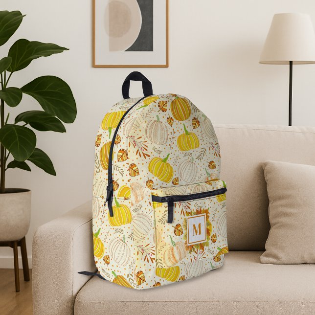 Mochila Impresa Calabazas Otoño Cosecha Patrón (Subido por el creador)