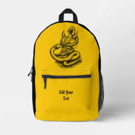 Mochila Impresa Calavera - Cabeza malvada con serpiente