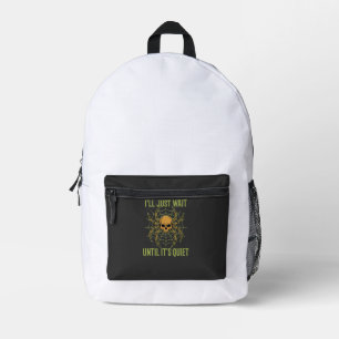Mochila Impresa Calavera de Araña de Halloween Silenciosa