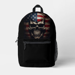 Mochila Impresa Calavera de la bandera americana