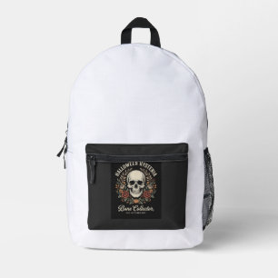 Mochila Impresa Calavera Floral de Halloween Diseño de Coleccionis