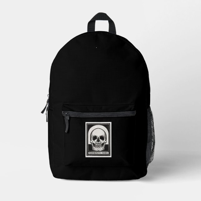Mochila Impresa Calavera Memento Mori (Anverso)