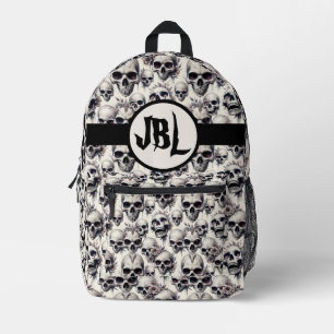 Mochila Impresa Calaveras monocromáticas