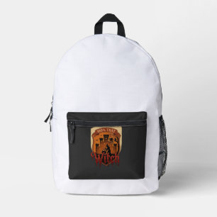 Mochila Impresa Caldero de murciélagos de lechuza del castillo de 