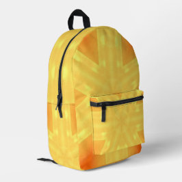 Mochila Impresa Caleidoscopio de un Amanecer Brillante y Líneas