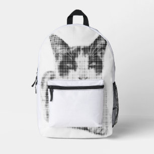 Mochila Impresa Calico de Medio Tono Retro
