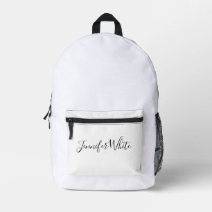 Mochila Impresa Caligrafía Elegante negrita Audaz Retro Nombre Bla