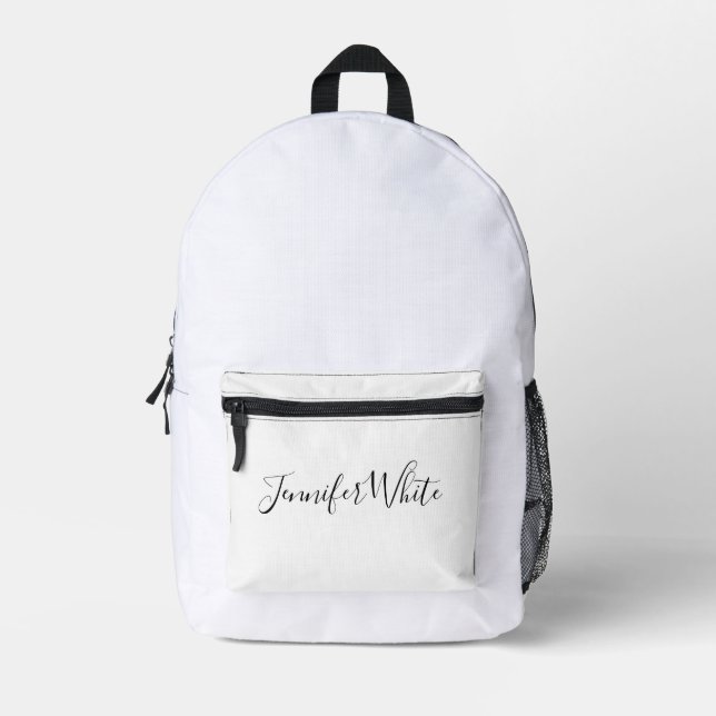 Mochila Impresa Caligrafía Elegante negrita Audaz Retro Nombre Bla (Anverso)