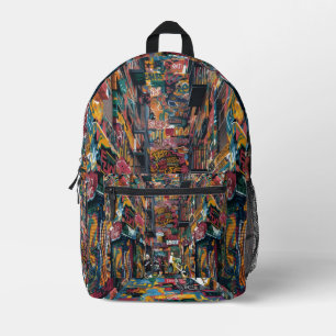 Mochila Impresa Calle de Grafitis
