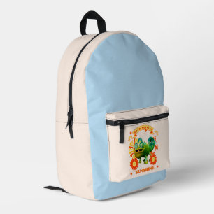 Mochila Impresa Camaleón Divertido Buenos Días Sol