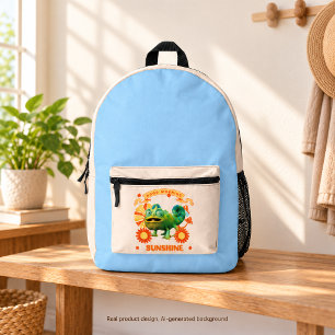 Mochila Impresa Camaleón Divertido Buenos Días Sol