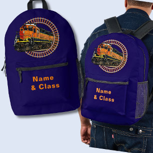 Mochila Impresa Cambiar el nombre del Naranja del tren diesel en a