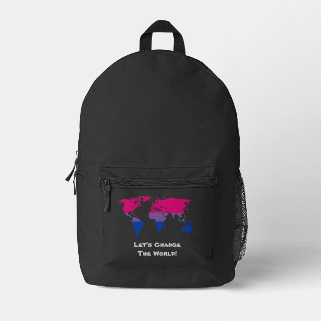 Mochila Impresa Cambiemos el mundo (Anverso)