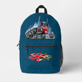 Mochila Impresa camión cisterna de dibujos animados