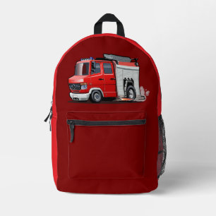 Mochila Impresa camión de bomberos personalizados