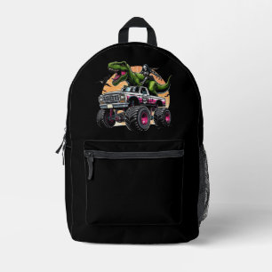 Mochila Impresa Camión Monstruo para Montar Dinosaurios T Rex