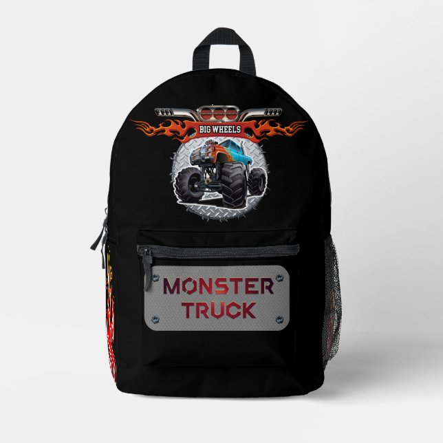 Mochila Impresa camión monstruo personalizado (Anverso)