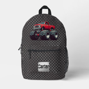 Mochila Impresa Camión monstruo rojo