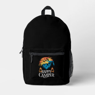 Mochila Impresa Camionera de camping feliz retro
