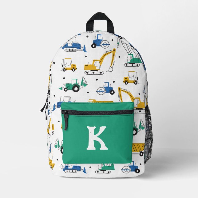 Mochila Impresa Camiones de transporte de Doodle (Anverso)