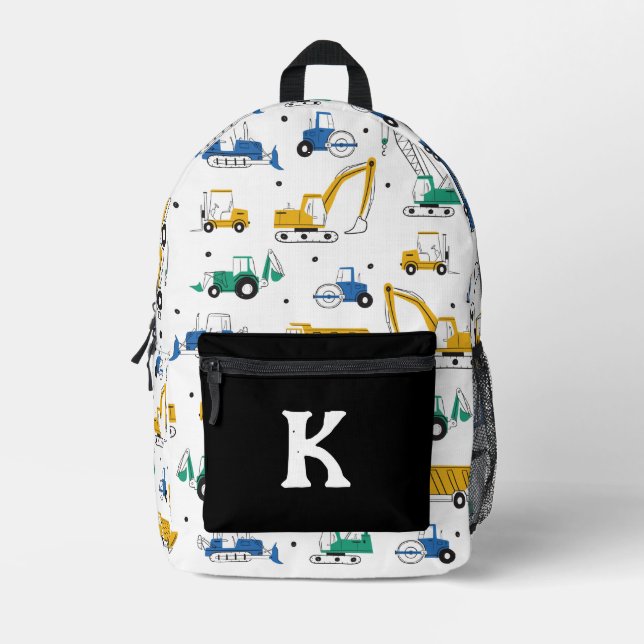 Mochila Impresa Camiones de transporte de Doodle (Anverso)