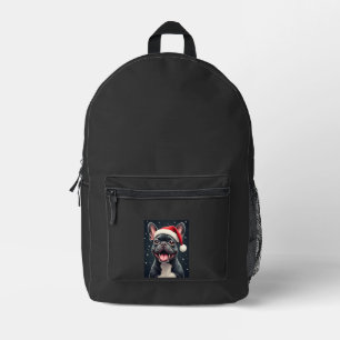 Mochila Impresa Camiseta de manga larga de Navidad de Bulldog Fran