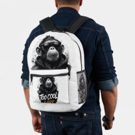 Mochila Impresa Camiseta de mono genial con gafas de sol | Demasia