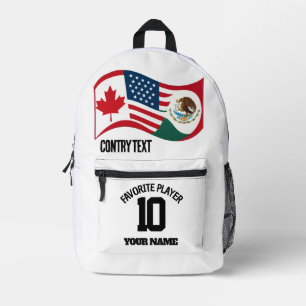 Mochila Impresa Camiseta de torneo de fútbol familiar personalizad