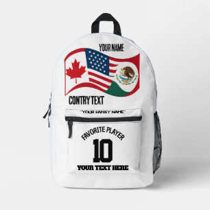 Mochila Impresa Camiseta de torneo de fútbol familiar personalizad
