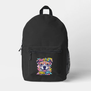 Mochila Impresa Camiseta divertida de perro � Perro genial Vibes O