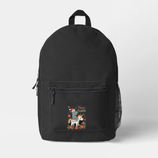 Mochila Impresa Camiseta Rhino Navidad Feliz Navidad Unicornio Rin