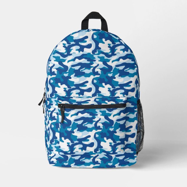 Mochila Impresa Camo azul (Anverso)