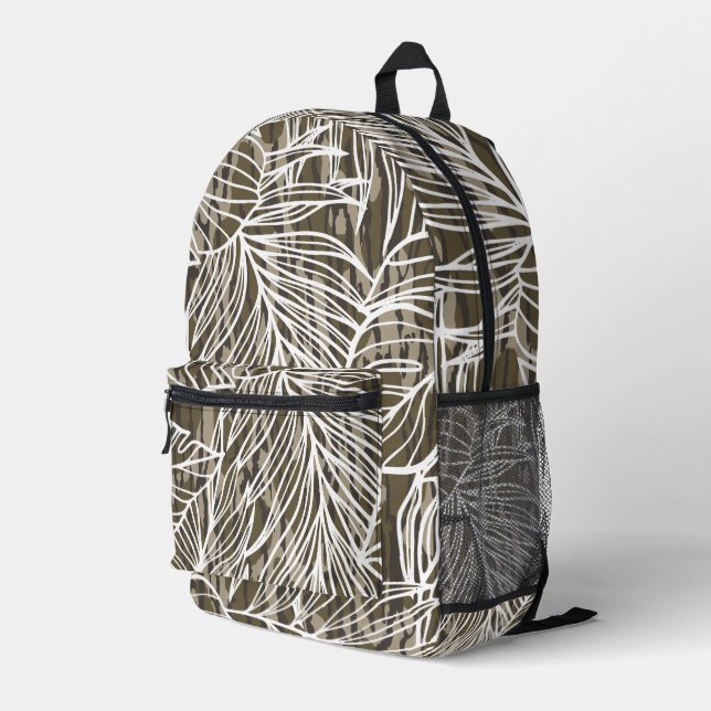 Mochila Impresa Camo de Fondos Botánicos Perfectos (Esquina derecha trasera )