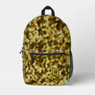 Mochila Impresa Camo digital de serpiente verde futurista