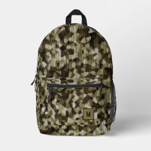 Mochila Impresa Camo digital de serpiente Woodland futurista