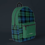 Mochila Impresa Campbell Tartán personalizado de rusticidad<br><div class="desc">Aumente su experiencia escolar con nuestra mochila Campbell Tartan, diseñada para reflejar su estilo único y satisfacer algunas de sus necesidades escolares. Con la opción de agregar su nombre o iniciales, esta mochila es tan individual como usted. Hacerlo el compañero perfecto para todo, desde apurarse a clases hasta pasar el...</div>