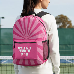 Mochila Impresa Campeona de Pickleball Rosa Mamá