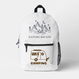 Mochila Impresa Camping Adventure Tent Illustration – Outdoor Natu