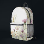 Mochila Impresa Campo acuarela de flores silvestres<br><div class="desc">Campo acuarela de flores silvestres</div>